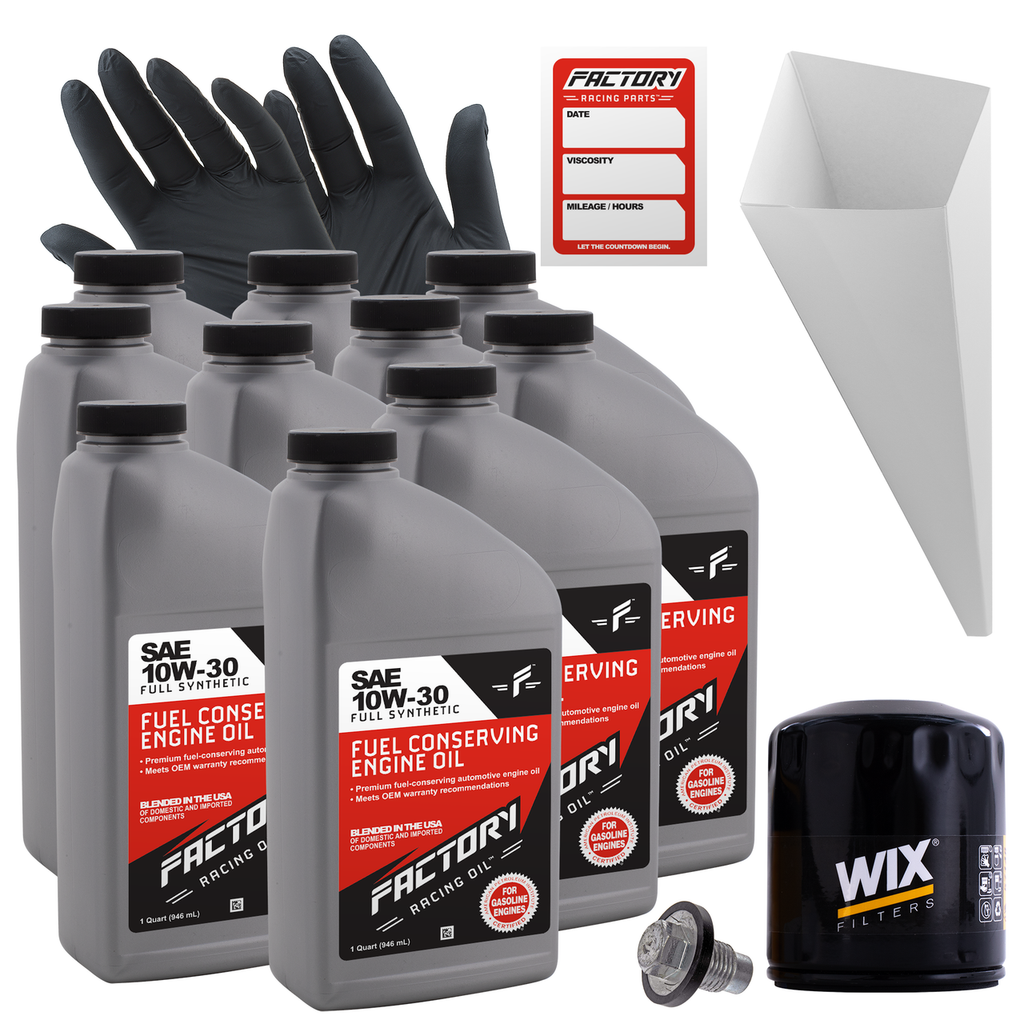 Oil Change Kit For Dodge Viper 8.0L V10 2000-2002 10W-30 Full Synthetic Oil - 10 Quarts