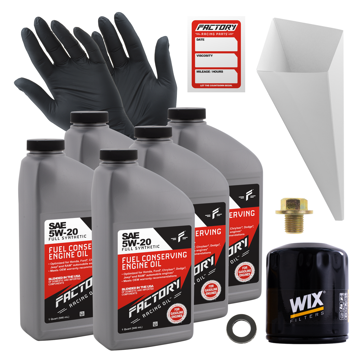 Oil Change Kit For Ford EcoSport 2.0L 2018-2022, Transit Connect 2.0L 2019-2023 5W-20 Full Synthetic Oil - 5 Quarts