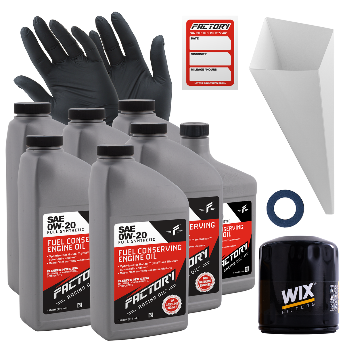 Oil Change Kit For Toyota 4Runner 2010, Tacoma 2016-2023 2.7L 0W-20 Full Synthetic Oil - 6.5 Quarts
