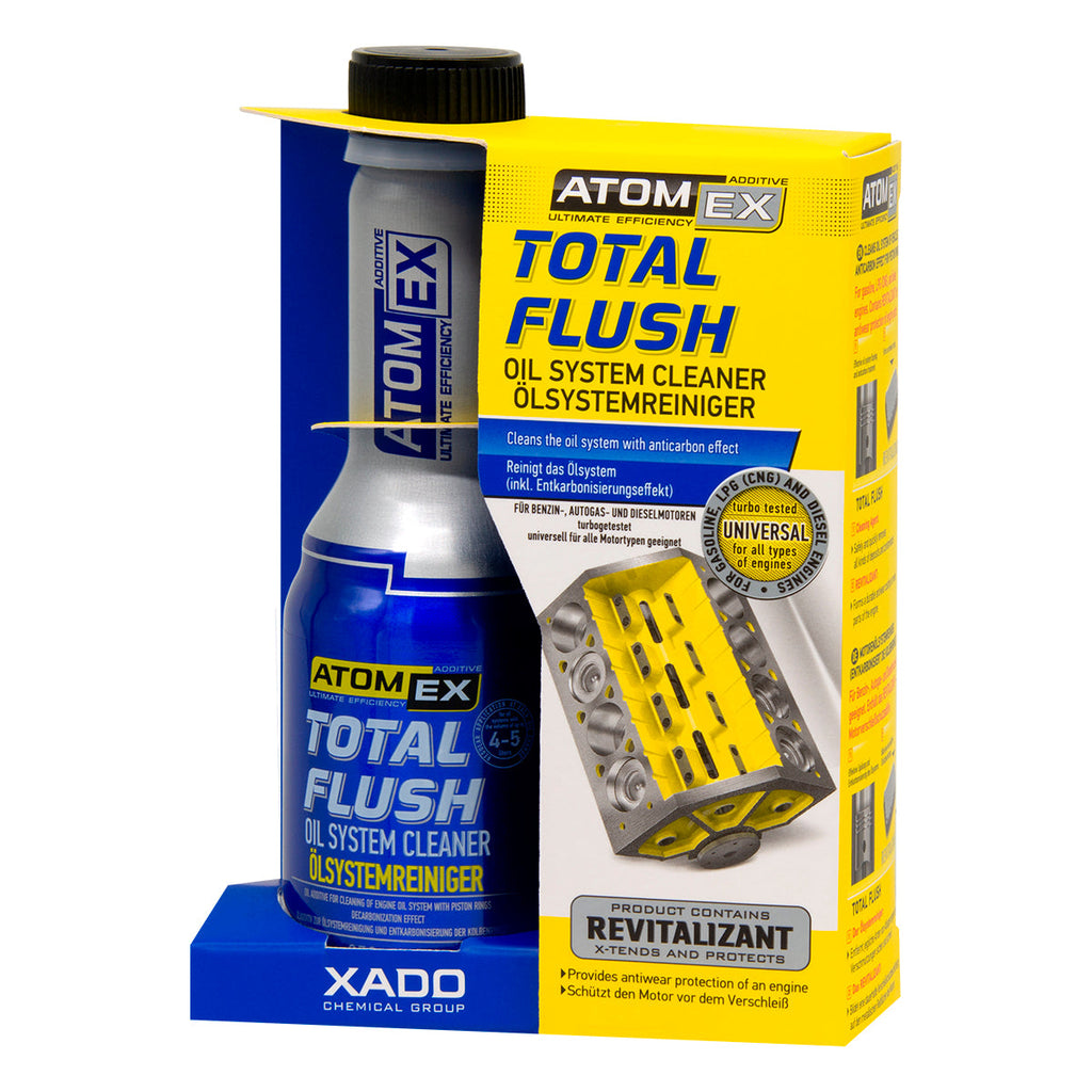 XADO Total Flush - Engine Oil System Cleaner & Motor Flush Treatment - Stops Oil From Burning - Carbon and Sludge Remover