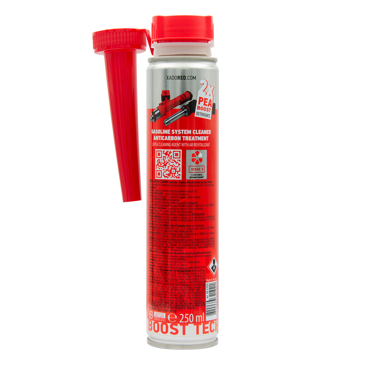 XADO RED CLEANER Gasoline – Fuel System Cleaner & Decarbonizer (250 ml)
