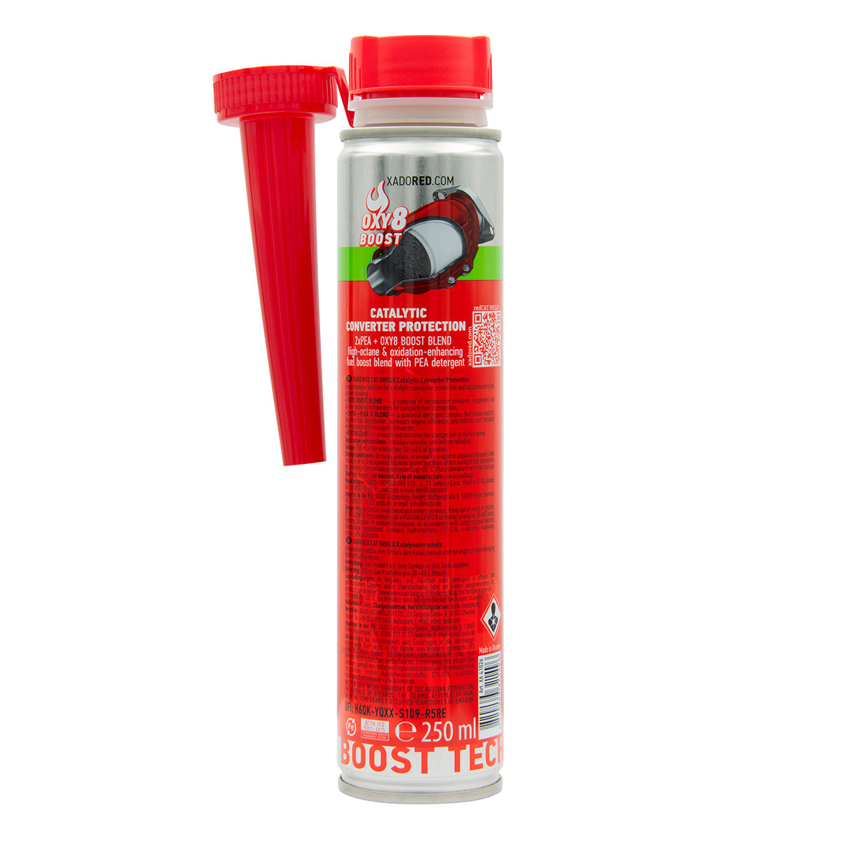 XADO RED CAT SHIELD – Catalytic Converter & Combustion System Cleaner with Revitalizant (250 ml)