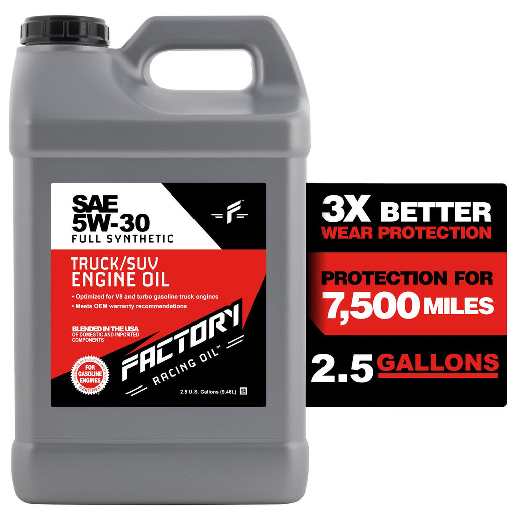 Factory Racing Oil SAE 5W-30 Full Synthetic Truck Oil, API SP GF-6A, 2.5 Gallons