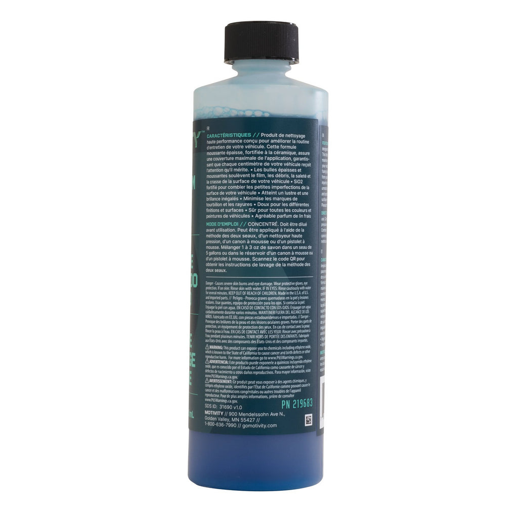 MOTIVITY Snow Foam Ceramic Car Wash Soap, Concentrated Formula, Fresh Linen Scent – 16 fl oz