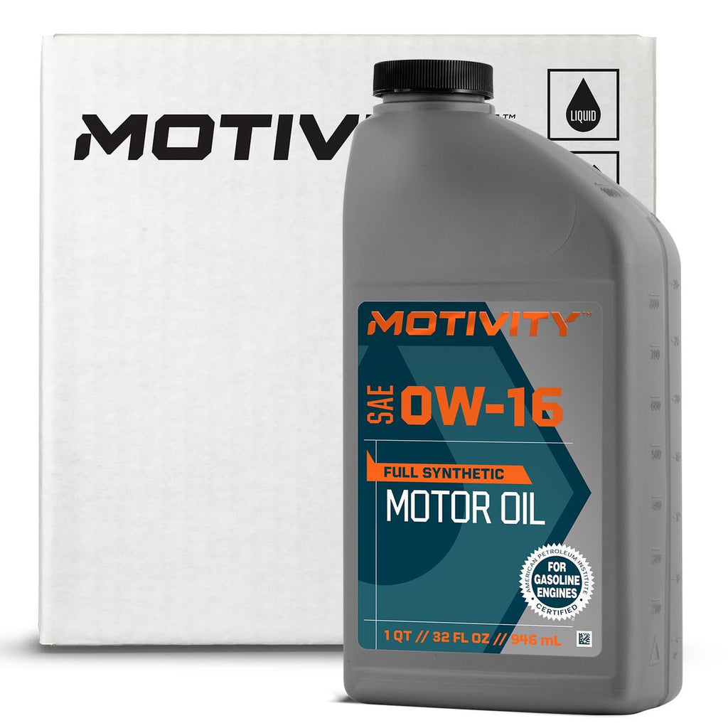MOTIVITY Full Synthetic SAE 0W-16 Motor Oil - 6 Pack of 1 Quart Bottles