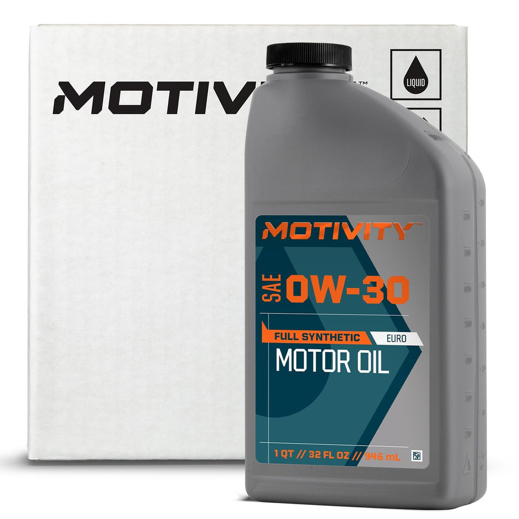 MOTIVITY Euro Full Synthetic SAE 0W-30 Motor Oil - 6 Pack of 1 Quart Bottles