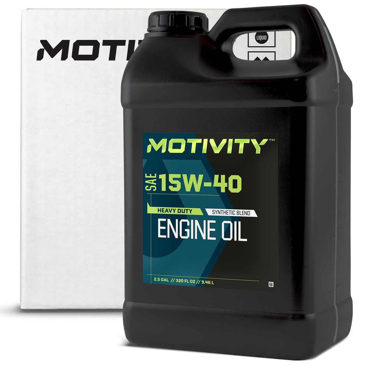 MOTIVITY Heavy Duty Synthetic Blend SAE 15W-40 Engine Oil, 2 - 2.5 Gal Case