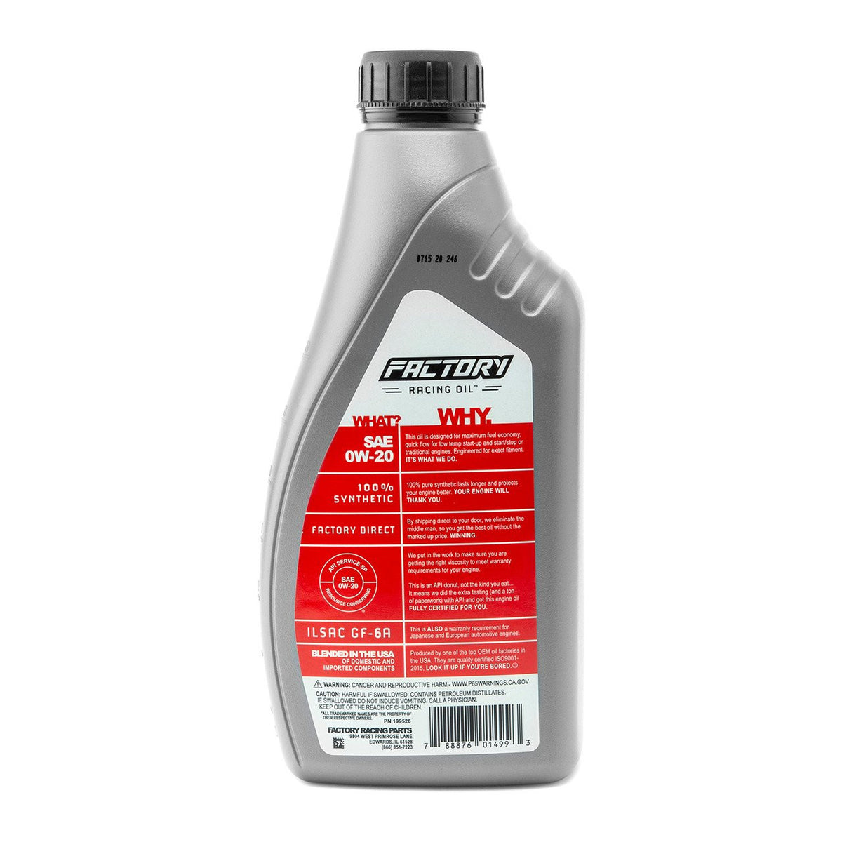 Oil Change Kit for Toyota Camry, RAV4, Highlander, Avalon, Venza 0W-20 Full Synthetic 4.5 Quart