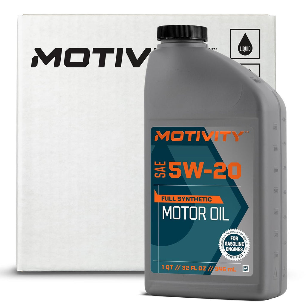 MOTIVITY Full Synthetic SAE 5W-20 Motor Oil - 6 Pack of 1 Quart Bottles