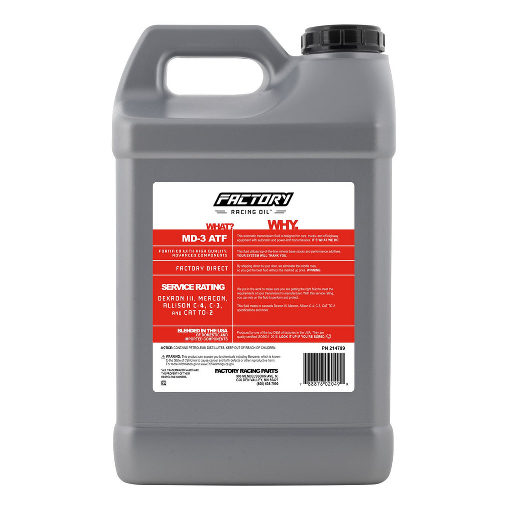 Factory Racing Oil ATF MD-3 Automatic Transmission Fluid - 2.5 Gallons